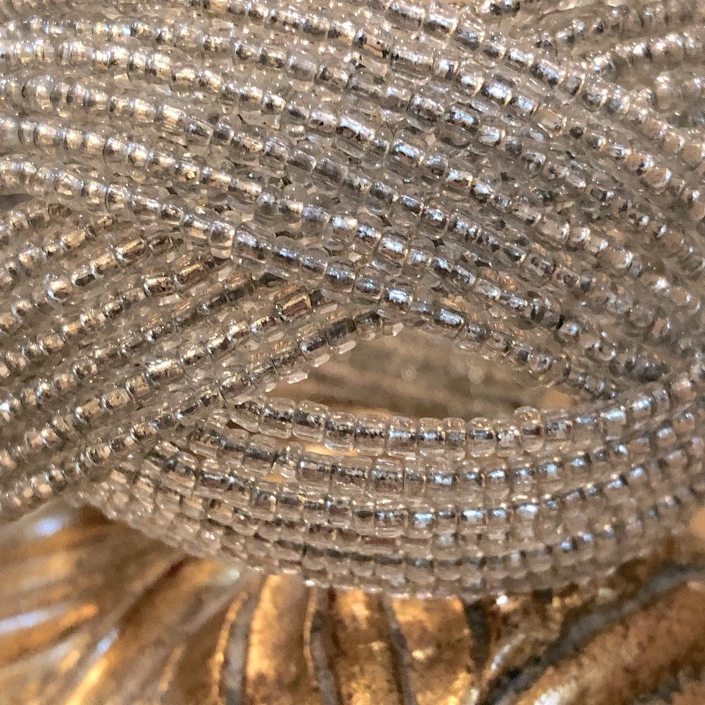 Silver Seed Bead Cuff Bracelet - Picture 3 of 13